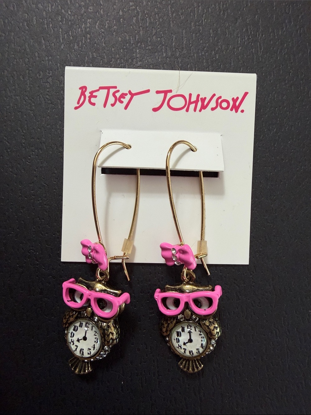 Betsey Johnson Owl Earrings